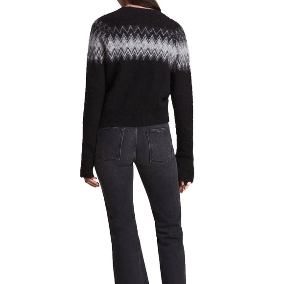 ALL SAINTS CLYDE KNIT JUMPER BLACK WOOL BLEND SWEATER SZ SM - Picture 3 of 11